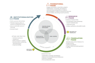 Illustration of the four-stage research utilization framework